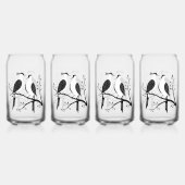 Two Turtle Doves Cut-Out Stencil Retro Style 7 Dosenglas (Vorderseite)