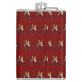 Two Turtle Doves Cut-Out Stencil Retro Style 7 Flachmann (Rückseite)