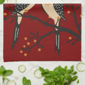 Two Turtle Doves Cut-Out Stencil Retro Style 7 Geschirrtuch (Gefaltet)