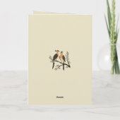 Two Turtle Doves Cut-Out Stencil Retro Style 7 Karte (Rückseite)