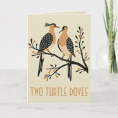 Two Turtle Doves Cut-Out Stencil Retro Style 7 Karte (Vorderseite)