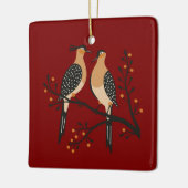 Two Turtle Doves Cut-Out Stencil Retro Style 7 Keramikornament (Links)