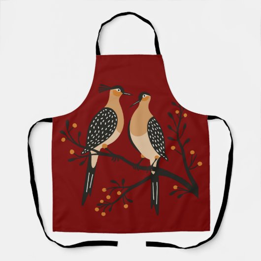 Two Turtle Doves Cut-Out Stencil Retro Style 7 Schürze (Vorderseite)