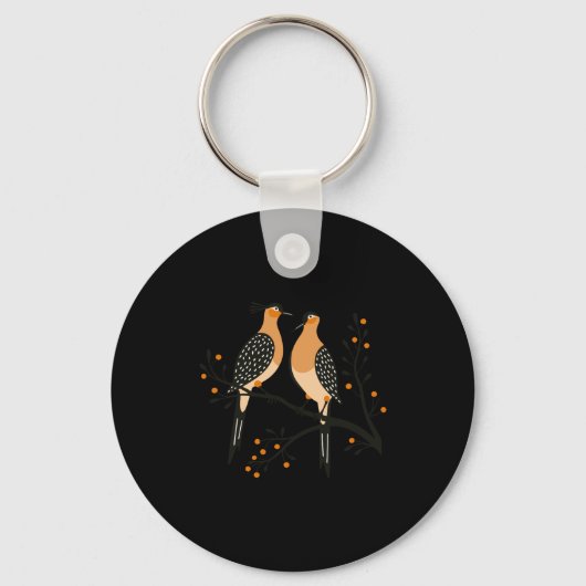 Two Turtle Doves Cut Out Stencil Retro Style 7 T S Schlüsselanhänger (Vorderseite)