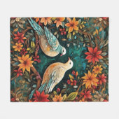 Two Turtle Doves Fleecedecke (Vorderseite (Horizontal))
