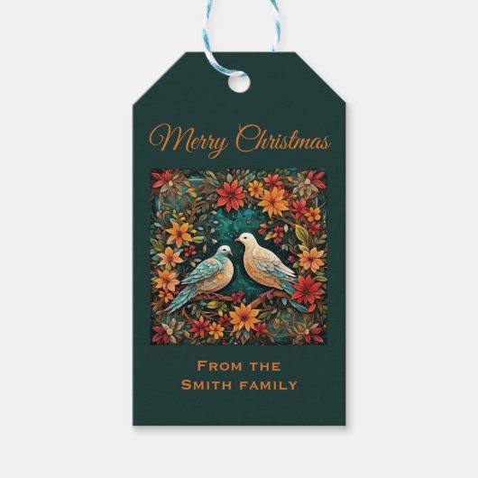 Two Turtle Doves Geschenkanhänger (Vorderseite)