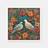 Two Turtle Doves Serviette (Vorderseite)