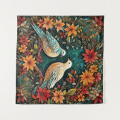 Two Turtle Doves Wandteppich (Vorderseite (Horizontal))