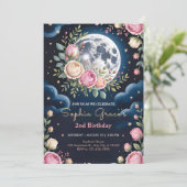 Two Under the Moonlight Einladung (Stehend Vorderseite)