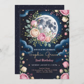 Two Under the Moonlight Einladung (Vorne/Hinten)