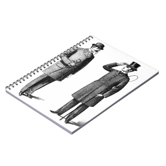 Two victorian gentlemen notizblock (Linke Seite)