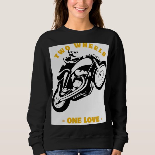 Two Wheels One Love Moto Graphic Sweatshirt (Vorderseite)