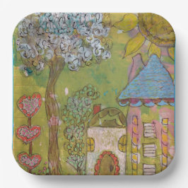 Two Whimsical Houses Pappteller