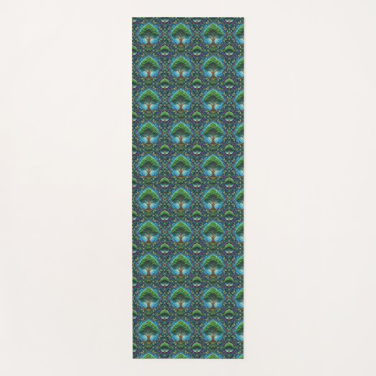 Two white panels display a vertical and horizontal yogamatte (Vorderseite)