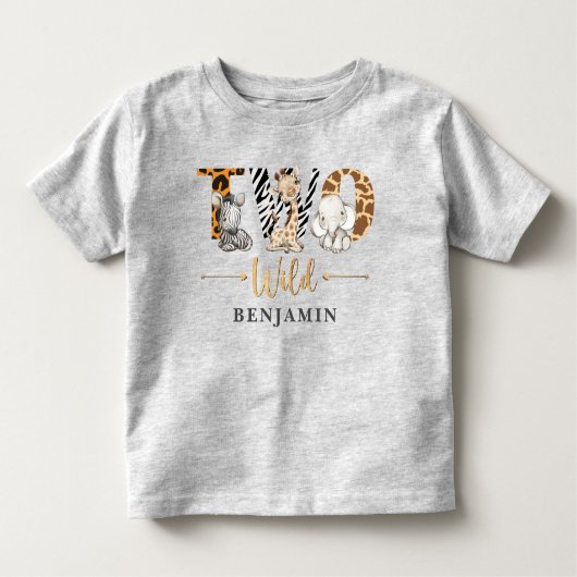 Two Wild 2. Geburtstag Jungle Baby T - Shirt (Vorderseite)