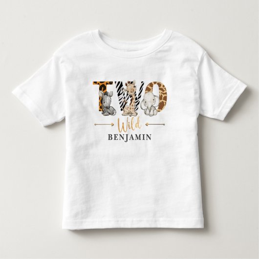 Two Wild 2. Geburtstag Jungle Baby T - Shirt (Vorderseite)