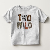 Two Wild 2nd Birthday Two Years Old Animal Print Kleinkind T-shirt (Vorderseite)