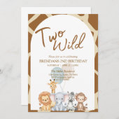 Two Wild Birthday Invitation Einladung (Vorne/Hinten)