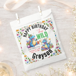 Two Wild Dino Party Boy Dinosaur 2. Geburtstag Geschenktütchen