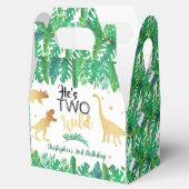 Two Wild Dinosaur Boys 2. Geburtstag Party Geschenkschachtel (Geöffnet)