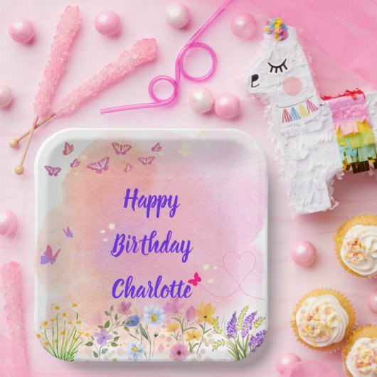 "Two Wild & Full of Wonder" - Glückliches Geburtst Pappteller (Party)