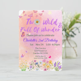 "Two Wild & Full of Wonder" Zweiter Geburtstag Einladung