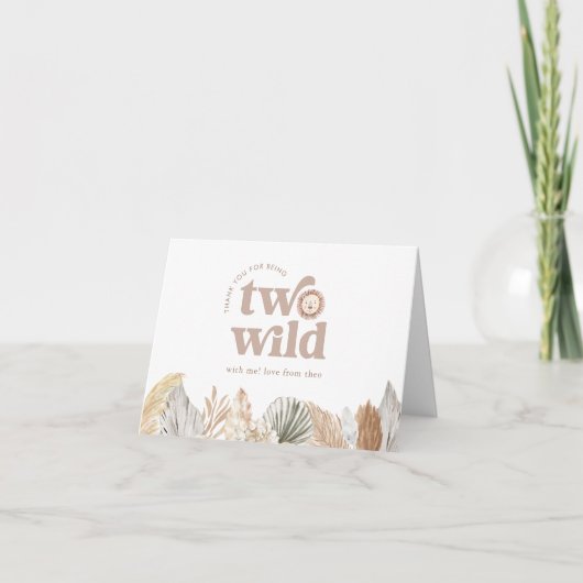 Two Wild Lion Birthday Danke Karte (Vorderseite)