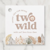 Two Wild Lion Birthday Square Vielen Dank Geschenkanhänger (Vorderseite)