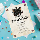 Two Wild Niedlich Kitten Cat Rockabilly 2. Geburts Einladung