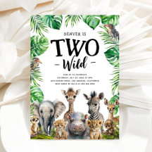 Two Wild Safari 2. Geburtstag Party