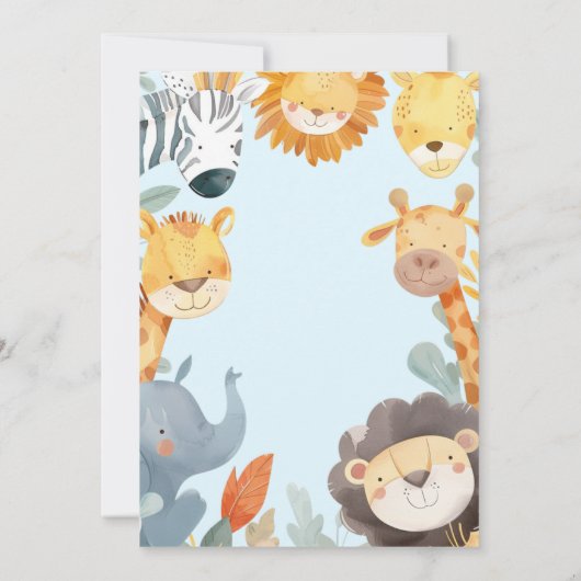 Two Wild Safari Boys 2. Einladung (Rückseite)