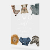 Two Wild Safari Geburtstag Willkommen Acrylschild (Winkel)