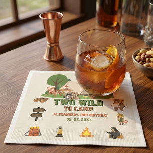 Two Wild to camp Safari Wald 2. Geburtstag Serviette