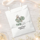 Two Wild Tropical Giraffe Animal Birthday Party Geschenktütchen (Ausgeschnitten)