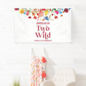 Two Wild Wildflower Second 2nd Birthday Party Banner (Insitu)