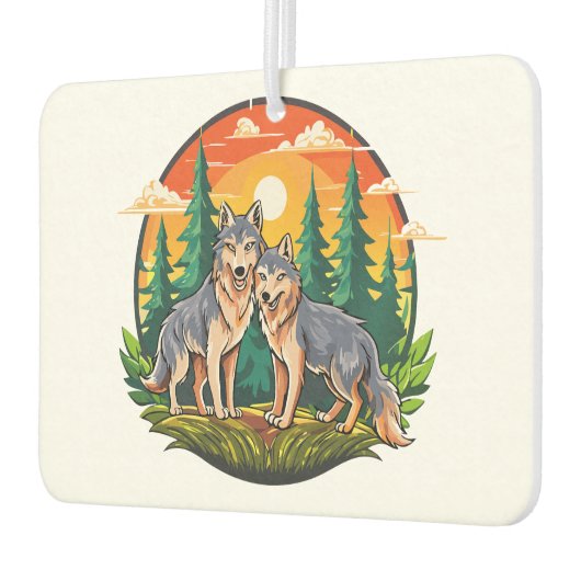 Two wolves autolufterfrischer (Links)