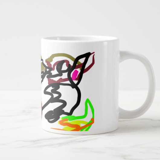 Two wolves Autumn Jumbo-Tasse (Rechts)