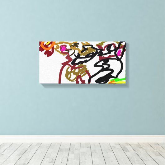 Two wolves Autumn Leinwanddruck (Insitu (Holzboden))