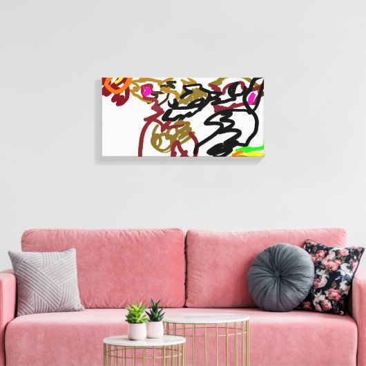 Two wolves Autumn Leinwanddruck (Insitu (Wohnzimmer))