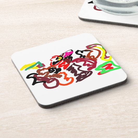 Two wolves autumn lover   getränkeuntersetzer (Linke Seite)