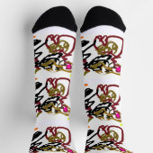 Two wolves Autumn Socken (Oben)