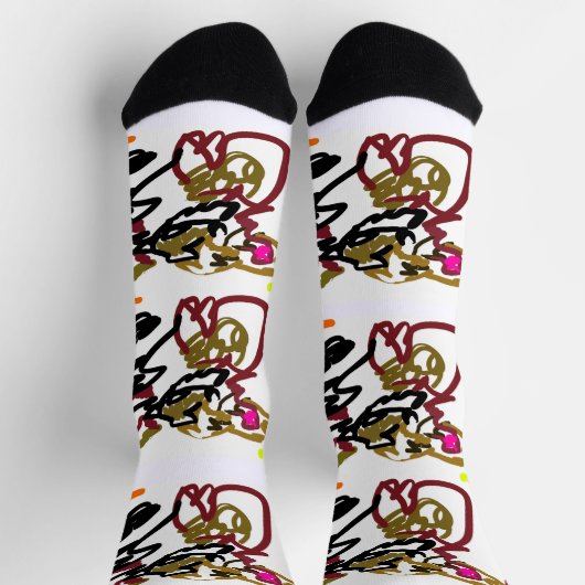 Two wolves Autumn Socken (Oben)