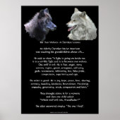 TWO WOLVES CHEROKEE TALE Art Poster (Vorne)