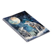 Two Wolves in Winter Notizblock (Rechte Seite)