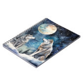 Two Wolves in Winter Notizblock (Linke Seite)
