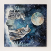 Two Wolves in Winter Puzzle (Horizontal)