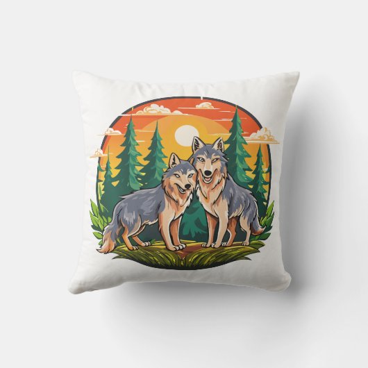 Two wolves kissen (Rückseite)