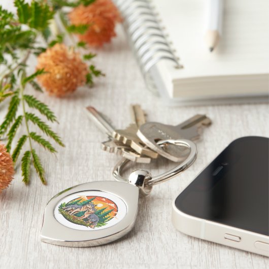 Two wolves schlüsselanhänger (Seite)