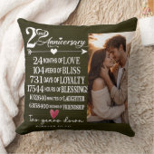 Two Years Down Forever to Go Romantic Gift Kissen (Decke)