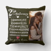 Two Years Down Forever to Go Romantic Gift Kissen (Vorderseite)